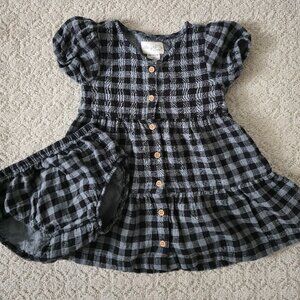Organic Little Planet by Carter's Gingham Short Sleeve Baby Girl Dress With